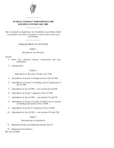 ———————— ´ FOIRGNI´OCHTA 2005 AN BILLE UM RIALU BUILDING CONTROL BILL 2005 ———————— ´ itiu´il