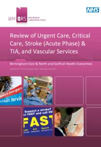 Review of Urgent Care, Critical Care, Stroke (Acute Phase) & TIA, and Vascular Services Birmingham East & North and Solihull Health Economies th,