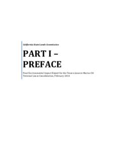 California State Lands Commission  PART I – PREFACE Final Environmental Impact Report for the Tesoro Amorco Marine Oil Terminal Lease Consideration, February 2014