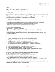 Interrogation techniques / Data collection / Interrogations / Human intelligence / Law / FM 2-22.3 Human Intelligence Collector Operations / Interrogation / Law enforcement / National security