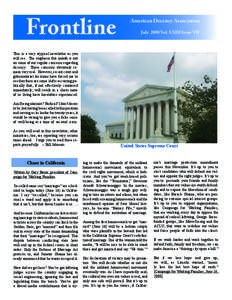 Frontline  American Decency Association July 2008 Vol. XXIII Issue VII  This is a very atypical newsletter as you
