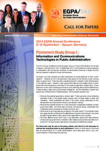 Call for Papers www.iias-iisa.org www.iias-iisa.org/egpa Improving Administrative Sciences Worldwide