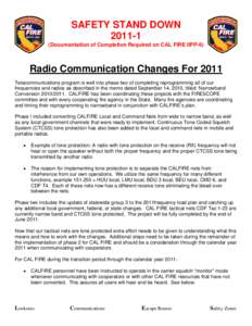 Microsoft Word - Radio Communication Changes 2011