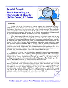 State Spending on Standards of Quality (SOQ) Costs, FY