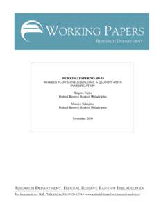 Worker Flows and Job Flows: A Quantitative Investigation