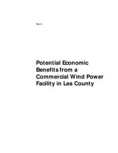 Report  Potential Economic Benefits from a Commercial Wind Power Facility in Lea County