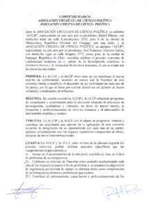 CONVENIO MARCO ASOCTACTÓN URT-]GT]AYA DE CIENCIA POLíTTCA ASOCTACIÓN CHILENA DE CIENCIA POLíTTCA ASOCIACIÓN URUGUAYA DE CIENCIA POLíTICA, CN AdCIANIE ooAIJCiP