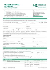 International Student Application Form