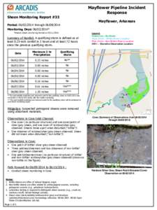 Mayflower Pipeline Incident Response Sheen Monitoring Report #33 Mayflower, Arkansas