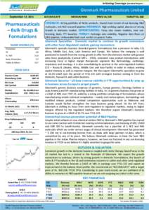 Pharmacology / Health / Pharmaceutical industry in India / Compound annual growth rate / Glenmark / Pharmaceutical industry / Generic drug / Pharmaceuticals policy / Pharmaceutical sciences / Glenmark Pharmaceuticals