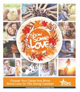 Choose Your Cause And Show Some Love On This Giving Tuesday! An Advertising Supplement to The Washington Times ®