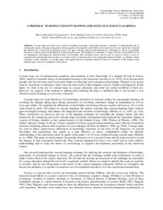 Concept Maps: Theory, Methodology, Technology Proc. of the Second Int. Conference on Concept Mapping A. J. Cañas, J. D. Novak, Eds. San José, Costa Rica, 2006  A PROPOSAL TO REFINE CONCEPT MAPPING FOR EFFECTIVE SCIENCE