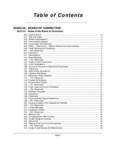 IDAPA 06 - State Board of Correction.book