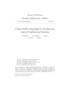 Mobile technology / Educational technology / Alternative education / MLearning / E-learning / Mobile Assisted Language Learning / Situated learning / Education / Distance education / Educational psychology