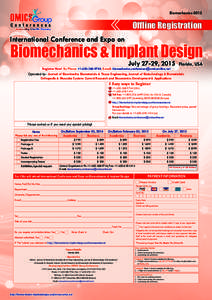 Biomechanics[removed]Offline Registration International Conference and Expo on  Biomechanics & Implant
