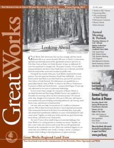 GreatWorks  THE NEWSLETTER OF GREAT WORKS REGIONAL LAND TRUST S. Cox photo