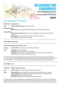 Microsoft Word - ACCAN 2012 National Conference Program