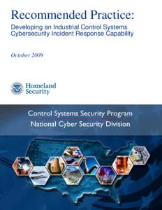 Developing an Industrial Control Systems Cybersecurity Incident Response Capability