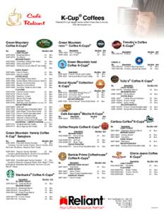 Tea / Coffee preparation / Starbucks / Iced coffee / Decaffeination / Green Mountain Coffee Roasters / Iced tea / Green tea / Coffee / Caffeine / Food and drink