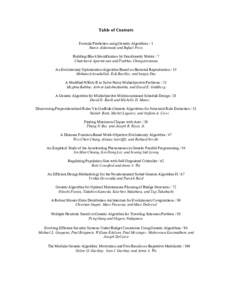 Table of Contents Formula Prediction using Genetic Algorithms / 1 Namir Aldawoodi and Rafael Perez Building-Block Identification by Simultaneity Matrix / 7 Chatchawit Aporntewan and Prabhas Chongstitvatana An Evolutionar
