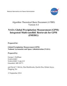 National Aeronautics and Space Administration  Algorithm Theoretical Basis Document (ATBD) Version 4.4  NASA Global Precipitation Measurement (GPM)