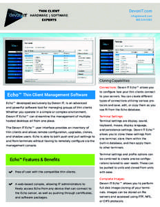 Echo Thin Client Management | Data Sheet