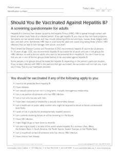 Should you be vaccinated against hepatitis B?