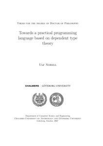Thesis for the degree of Doctor of Philosophy  Towards a practical programming