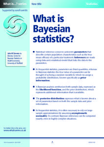 Statistical theory / Estimation theory / Philosophy of science / Frequentist inference / Bayesian probability / Bayesian inference / Confidence interval / Prior probability / Credible interval / Statistics / Statistical inference / Bayesian statistics