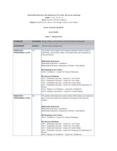 Multimedia Extensions, My Roadmap to the Future, My Success Roadmap Grades: 7, 8, 9, 10, 11, 12 States: Kansas Curricular Standards Subjects: Health and PE, Library / Technology, Science, Social Studies Kansas Curricular