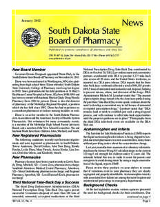 January[removed]South Dakota State Board of Pharmacy  News