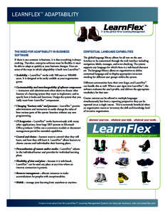 LEARNFLEX™ ADAPTABILITY is the perfect fit for Learning Management THE NEED FOR ADAPTABILITY IN BUSINESS SOFTWARE If there is one constant in business, it is that everything is always
