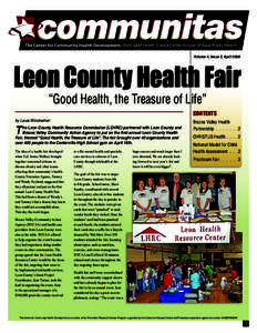 Volume 4, Issue 2, April[removed]Leon County Health Fair “Good Health, the Treasure of Life”  CONTENTS