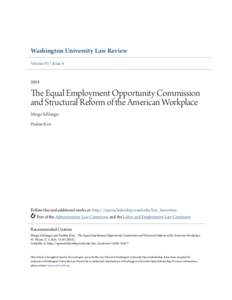 The Equal Employment Opportunity Commission and Structural Reform of the American Workplace