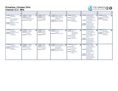 Primetime | October 2014 Channel[removed]MHz    