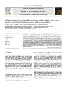 Dietary supplements / Glucogenic amino acids / Environmental isotopes / Collagen / Isotope analysis / Isotopic signature / Bioarchaeology / Amino acid / Hydroxyproline / Chemistry / Proteinogenic amino acids / Isotopes