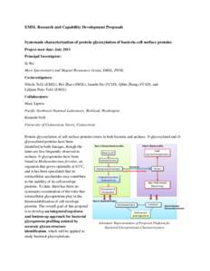 Systematic characterization of protein glycosylation of bacteria cell surface proteins