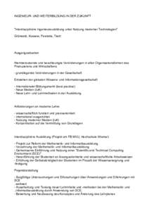 INGENIEUR- UND WEITERBILDUNG IN DER ZUKUNFT  