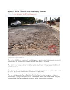 Turlock Council Endorses Road Tax Funding Formula