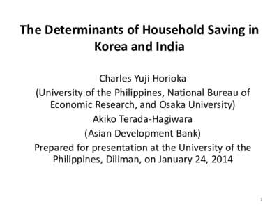 Long-Term Projections of Asian GDP and Trade:  Saving Projections