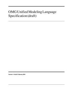 OMG Unified Modeling Language Specification (draft) Version 1.4 draft, February 2001  Copyright © [removed]Computer Associates International Inc.