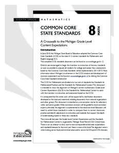 M A T H E M A T I C S  COMMON CORE STATE STANDARDS  8