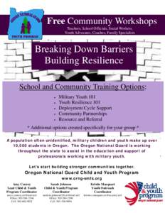Youth Outreach / Motivation / Positive psychology / Psychological resilience