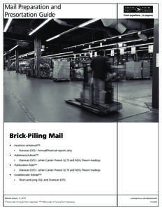 Mail Preparation and Presortation Guide Brick-Piling Mail •