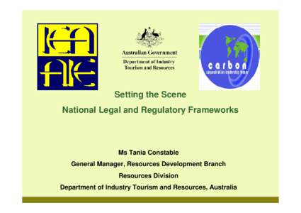 Setting the Scene National Legal and Regulatory Frameworks