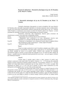 Raport de arhitectură – Structurile arheologice de pe str. Sf. Dumitru şi str. Pictor N. Tonitza Virgil Apostol, Ştefan Bâlici, Claudia Apostol  1. Structurile arheologice de pe str. Sf. Dumitru şi str. Pictor N.