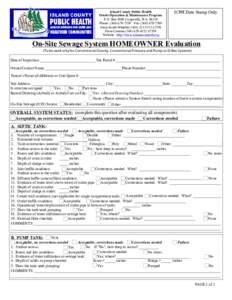 Island County Public Health Onsite Operation & Maintenance Program P.O. Box 5000 Coupeville, WAPhone: (Fax: (From South Whidbeyx7350 From Camanox7350