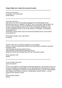 Einige E-Mails, die in letzter Zeit verschickt wurden Lieber Herr Herrmann, ich schäme mich für die DPG! Grüße [Name]  Lieber Herr Herrmann,