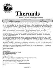 Thermals Newsletter of the Rocky Mountain Soaring Association December 2011 AMA Chartered Club 1245