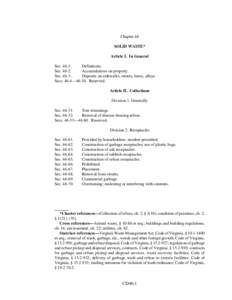 Chapter 46 SOLID WASTE* Article I. In General Sec[removed]Definitions. Sec. 46-2.